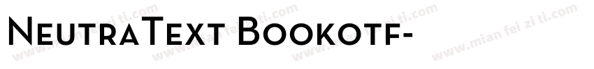 NeutraText Bookotf字体转换